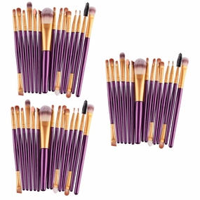 NOLITOY 45pcs Makeup Brush for Women and Golden Plastic Handle Nylon Bristles for Blush Powder and Cosmetics Application for Daily and