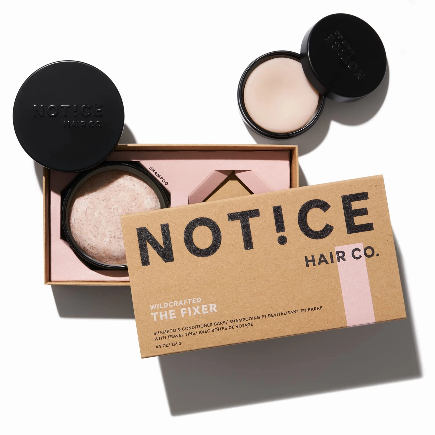 NOT!CE Hair Co. The Fixer Shampoo & Conditioner Bars - Travel Set - repairing | damaged & weak hair