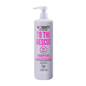 Noughty 97% Natural, To The Rescue Moisture Boost Conditioner, 97% Natural Sulphate Free Vegan Haircare, Hydrating Formula for Dry and Damaged Hair, with Sweet Almond and Sunflower Seed 1L