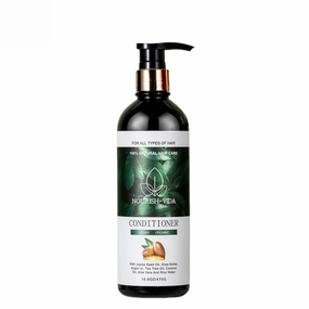 Nourish-Vida Conditioner - Vegan Organic Hair Conditioner with Argan Oil, Rice Water, Coconut Oil, and Tea Tree, Hydrating and Strengthening for Curly, Dry, Color-Treated Hair - (16.6 oz)