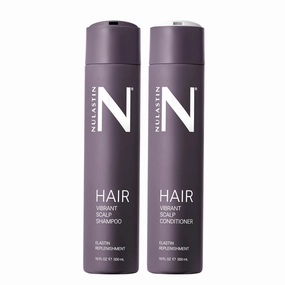 NULASTIN Strength & Shine Hair Duo – Vibrant Scalp Conditioner (10 fl oz) & Rejuvenating Hair Serum (1 fl oz) – Reduce Frizz, Enhance Volume, and Support Hair Growth (2 Pc)