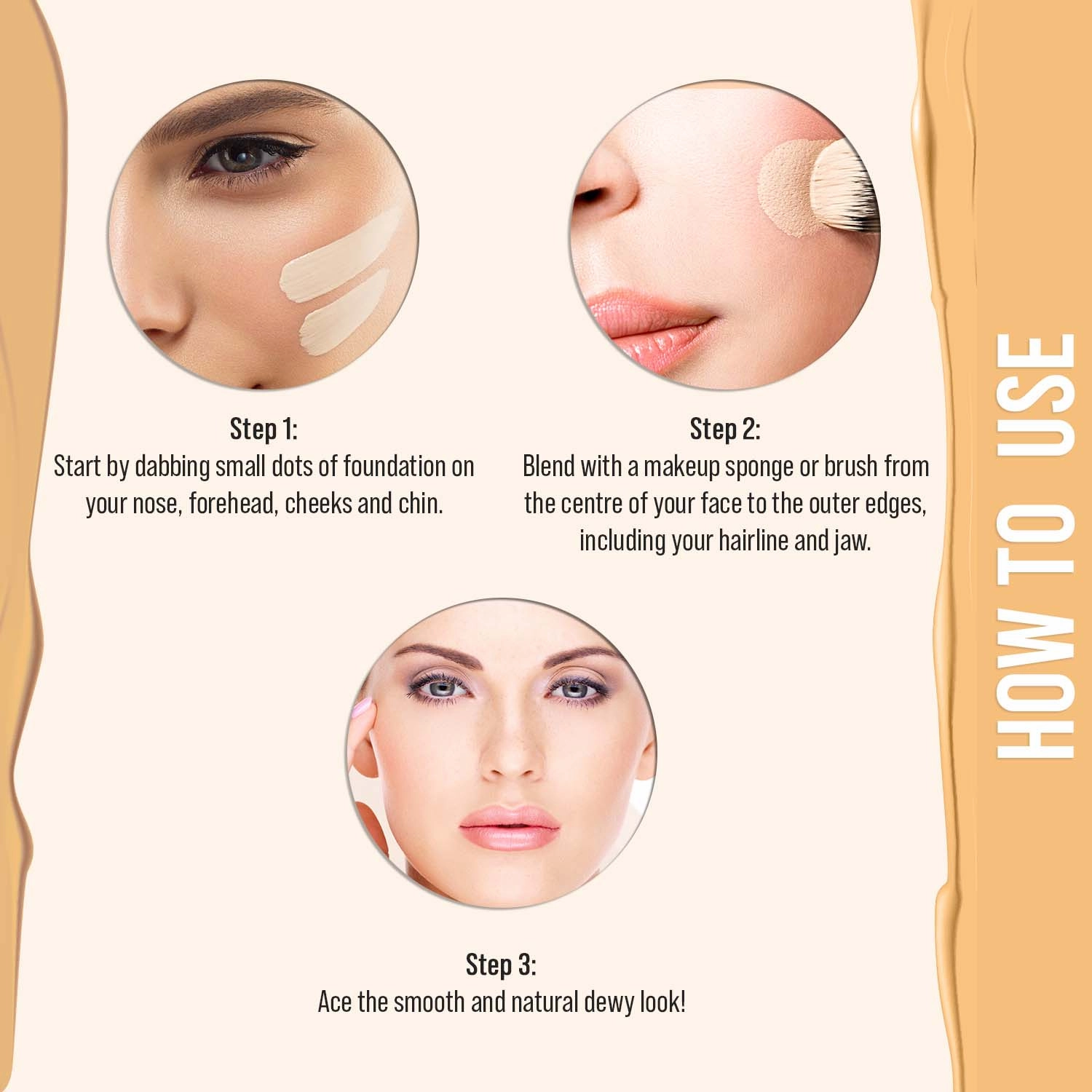 NY Bae Dewy Drops Liquid Foundation | Natural | Full Coverage | Smooth & Light | Easily Blendable | Fair Skin Tone | Cool Undertone - Flat White 1 (30 ml)