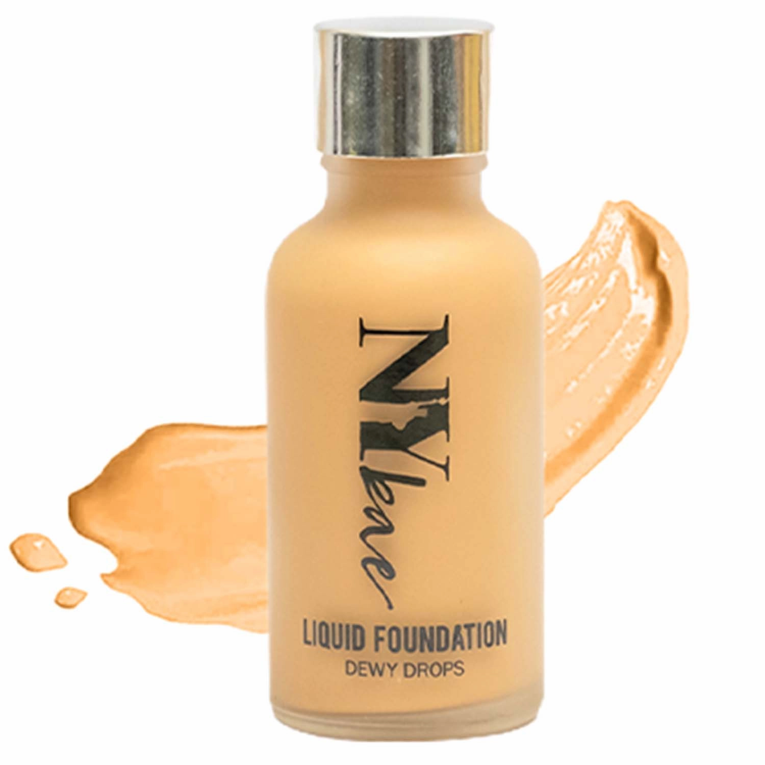 NY Bae Dewy Drops Liquid Foundation | Natural | Full Coverage | Smooth & Light | Easily Blendable | Wheatish Skin Tone | Cool Undertone - Freddo 4 (30 ml)  