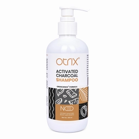 O.trix Activated Charcoal Shampoo with Aloe Vera & D-Panthenol | Deep Cleansing, Detoxifying, Scalp Health |Oil Control & Scalp Health | SLES & Sulfate-Free | For Oily Hair, 300ml