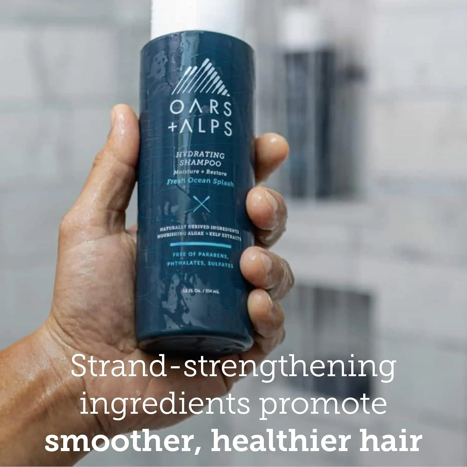 Oars   Alps Men's Sulfate Free Hair Shampoo and Conditioner Set, Infused with Kelp and Algae Extracts, Fresh Ocean Splash, 12 Fl Oz Each
