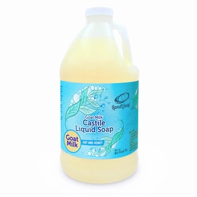 Oatmeal, Honey and Goat Milk Pure Castile Soap Liquid for Face, Hand & Body Wash- Non-GMO, Made in USA, All Skin Types, Dry & Sensitive Skin (Half Gallon)