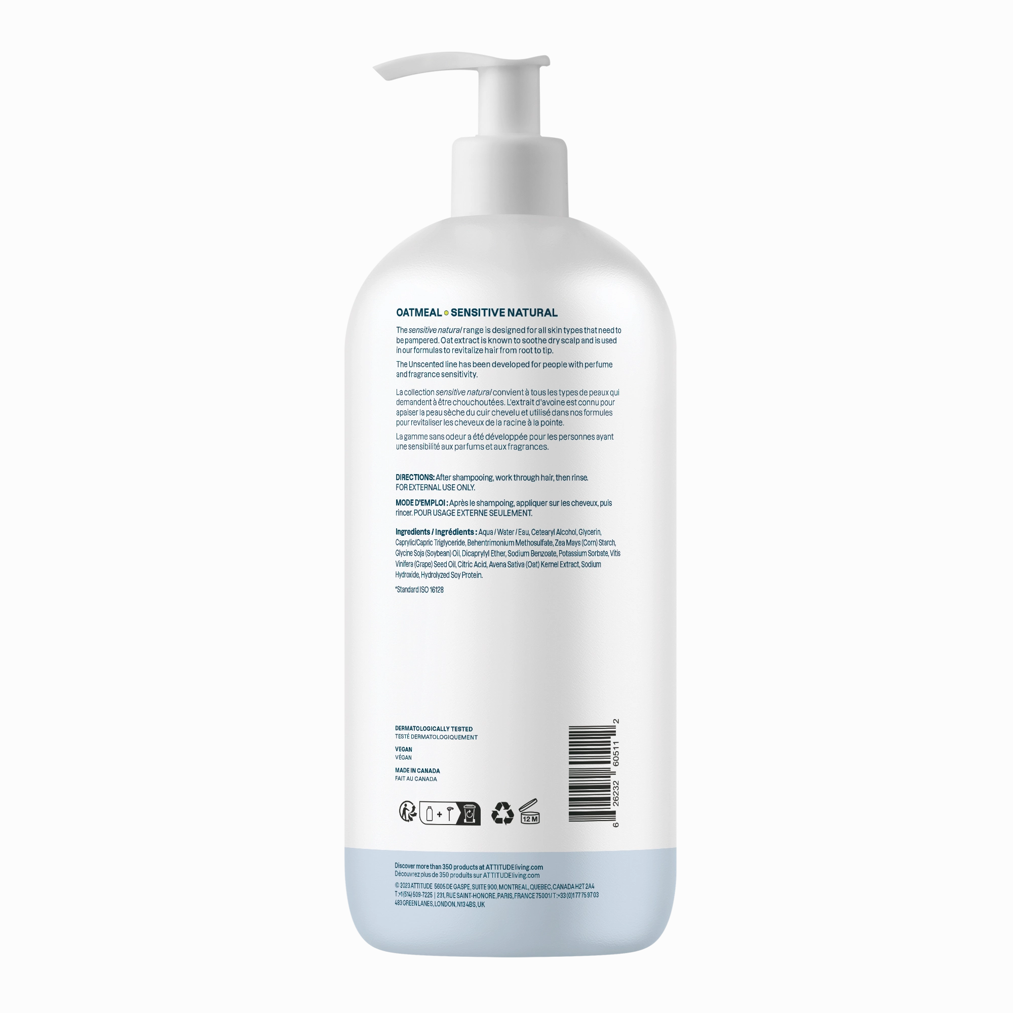 Oatmeal sensitive care Conditioner : Extra Gentle & Volumizing