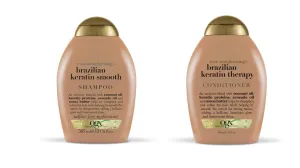 OGX Ever-straightening   Brazillian Keratin Therapy Shampoo and Conditioner 13 Oz, 2 Bottle Set