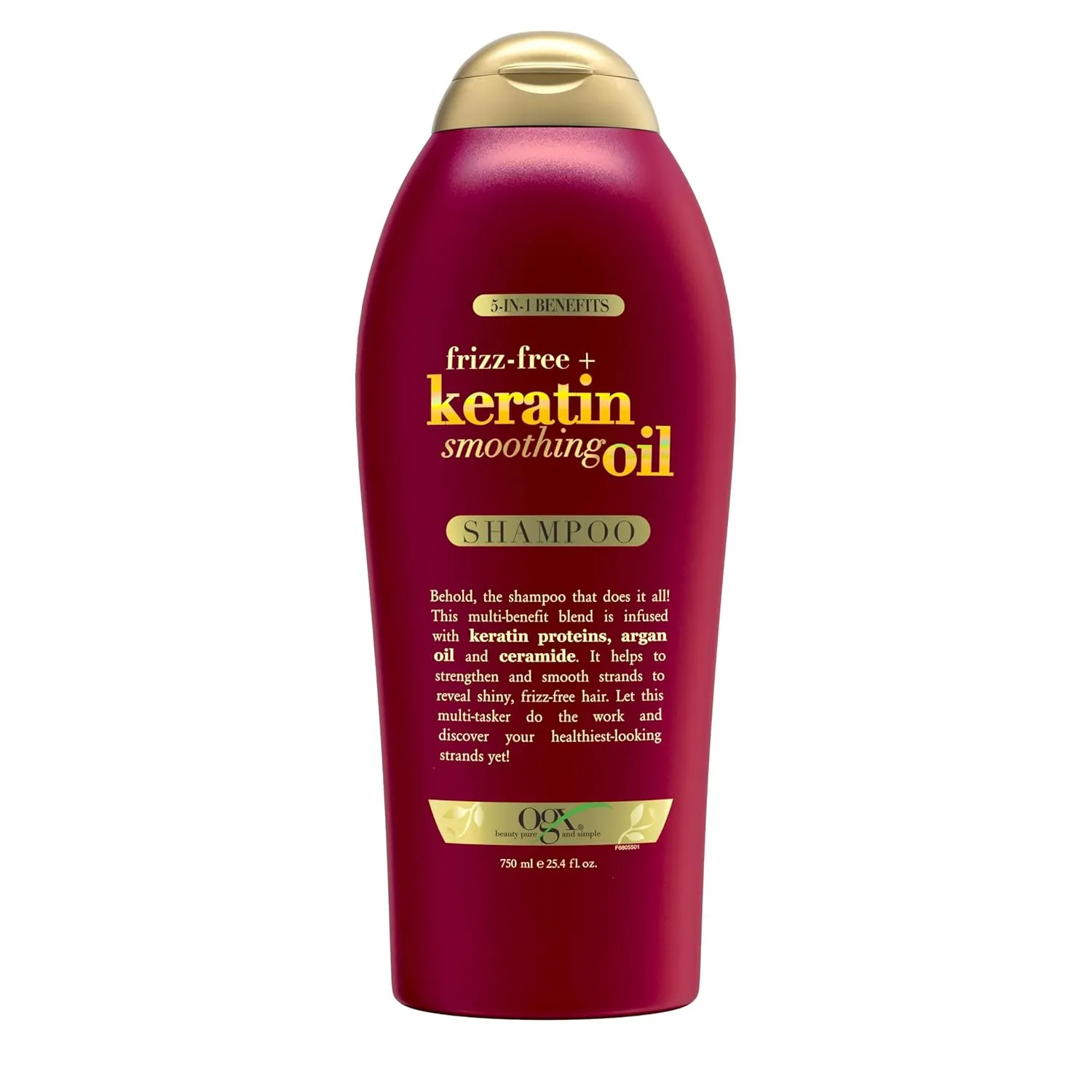 OGX Frizz-Free   Keratin Smoothing Oil Shampoo, 25.4 fl oz