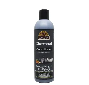 Okay Charcoal Conditioner For All Hair Types & Textures Detoxifying & Purifying With Almond, Argan & Avocado Oil Sulfate, Silicone & Paraben Free 12 Ounce , 12 Ounce