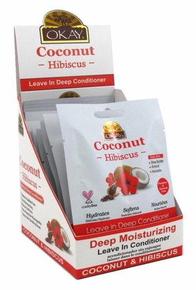 Okay Leave-In Deep Conditioning Packettes Coconut and Hibiscus (12 Pieces)