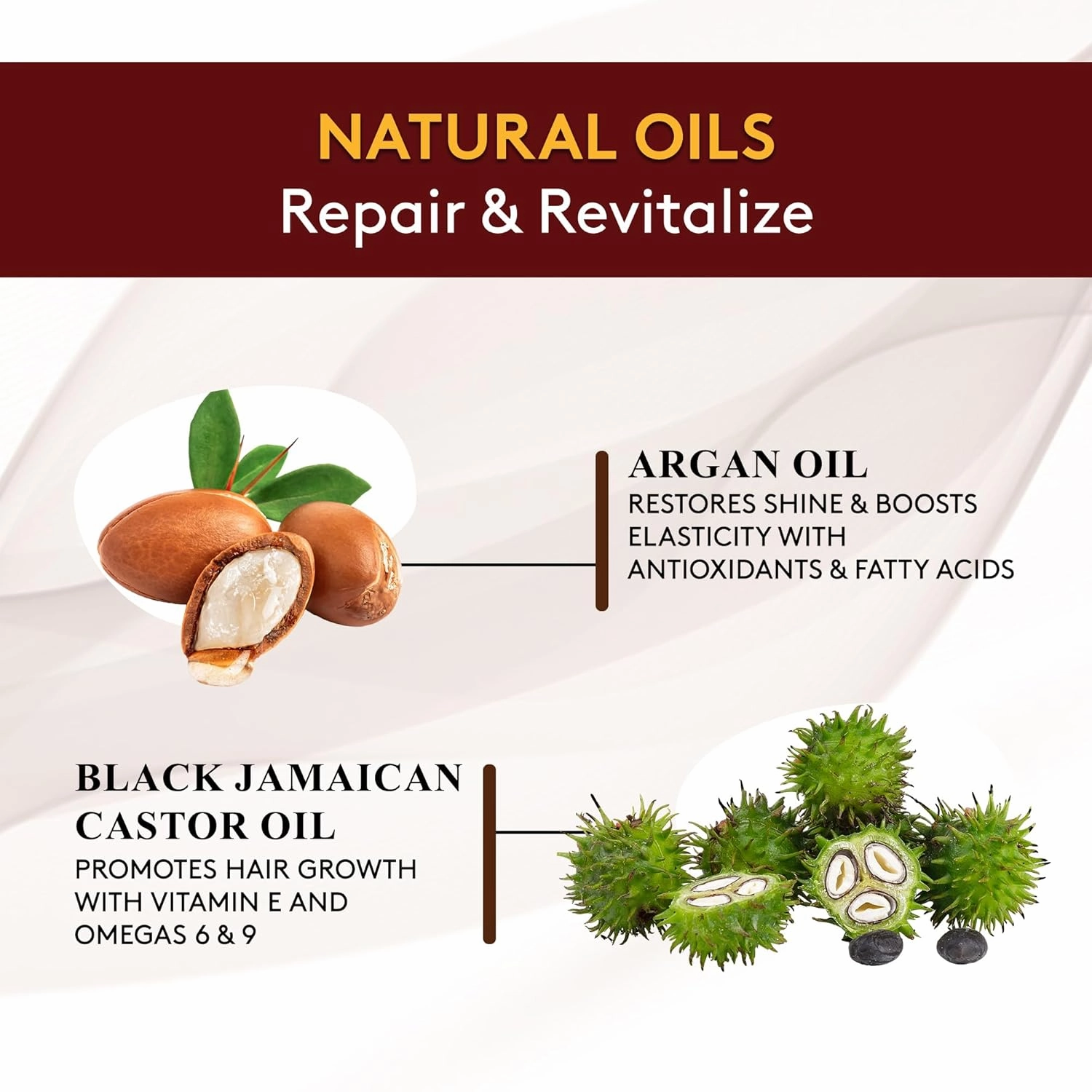 OKAY-Shampoo and Conditioner Black Jamaican Castor Oil Hair Care Set Moisture and Growth - Set Of 2