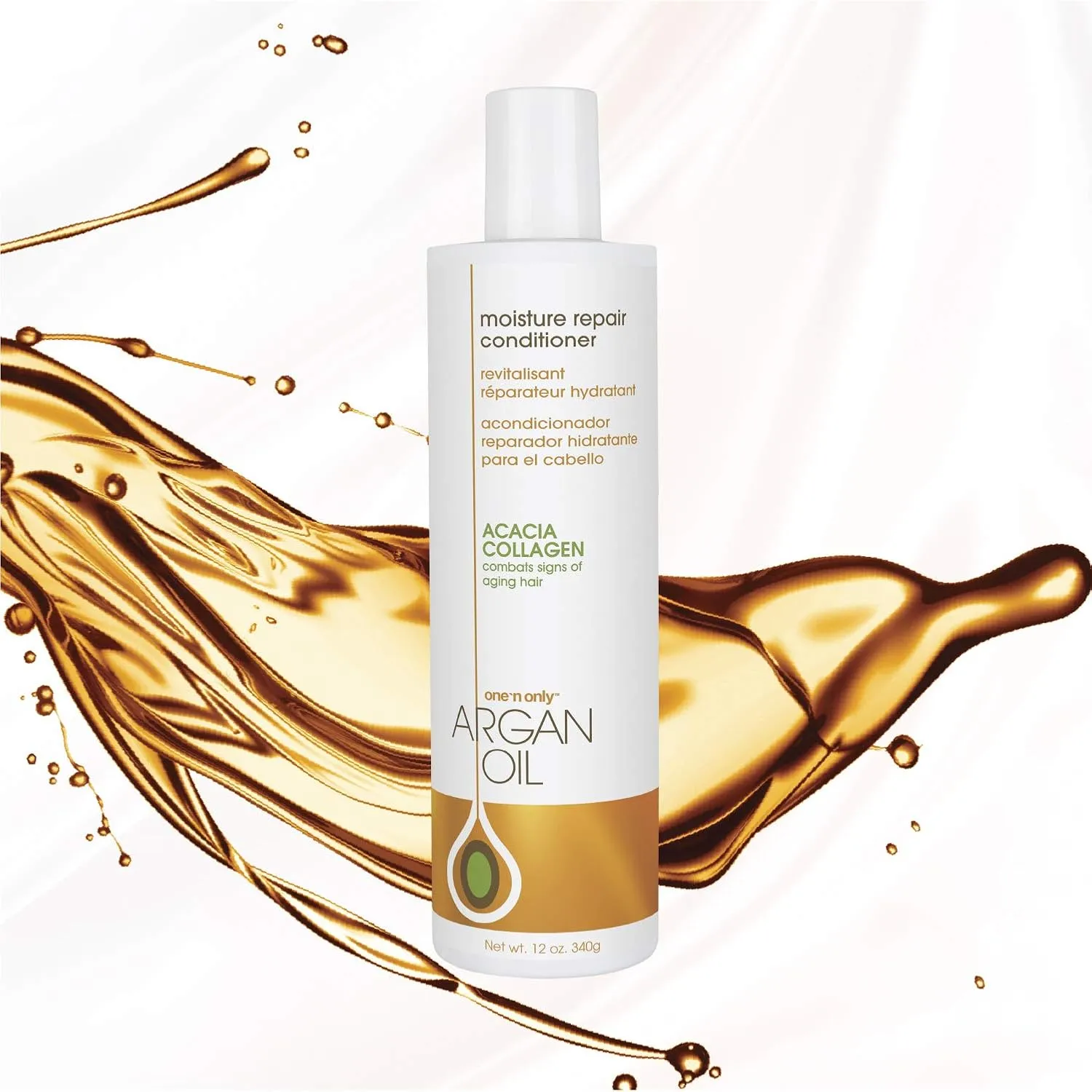One 'n Only Argan Oil Moisture Repair Conditioner, Helps Detangle and Smooth Damaged Hair Cuticle to Improve Structure, Improves Shine and Manageability, 12 Fl. Oz