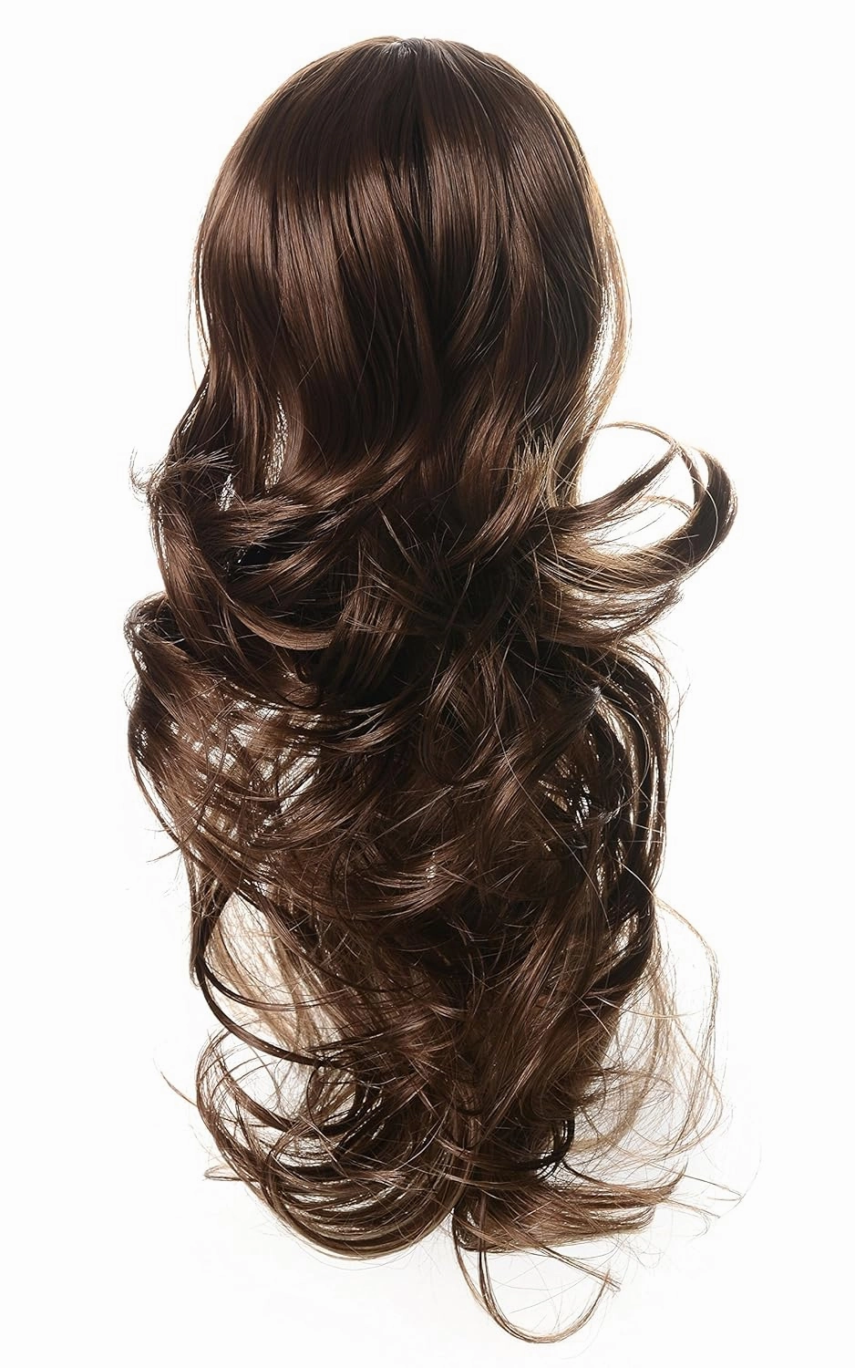 Onedor 15" Synthetic Fiber Curly Ponytail Hair Extension hairpiece with Clip-in Jaw Clips, Dual-Use Hair Extensions (12TT26)