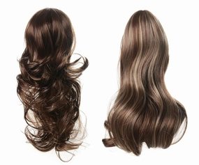 Onedor 15" Synthetic Fiber Curly Ponytail Hair Extension hairpiece with Clip-in Jaw Clips, Dual-Use Hair Extensions (12TT26)