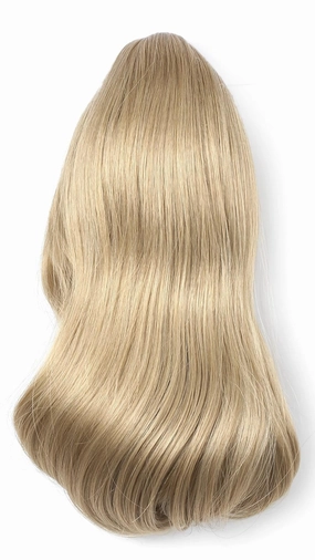 Onedor 15" Synthetic Fiber Curly Ponytail Hair Extension hairpiece with Clip-in Jaw Clips, Dual-Use Hair Extensions (24#-Light Blonde)