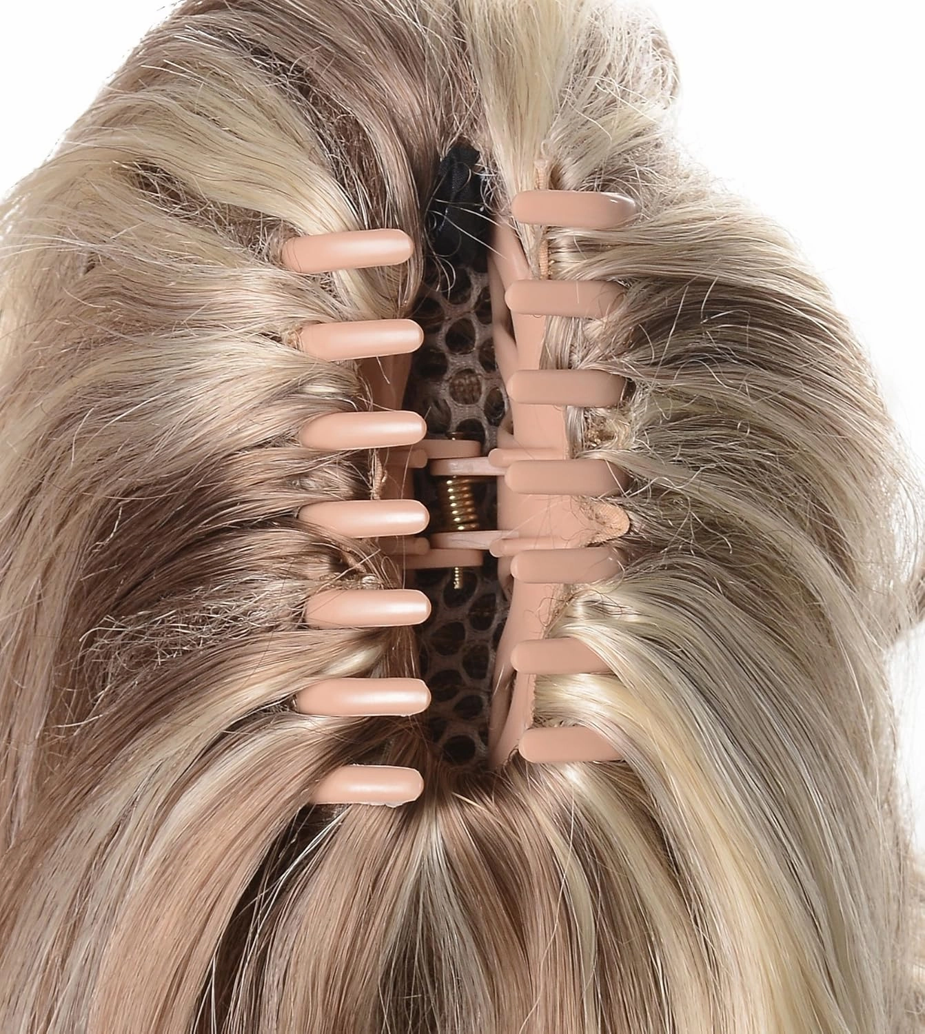 Onedor 15" Synthetic Fiber Curly Ponytail Hair Extension hairpiece with Clip-in Jaw Clips, Dual-Use Hair Extensions (24#-Light Blonde)