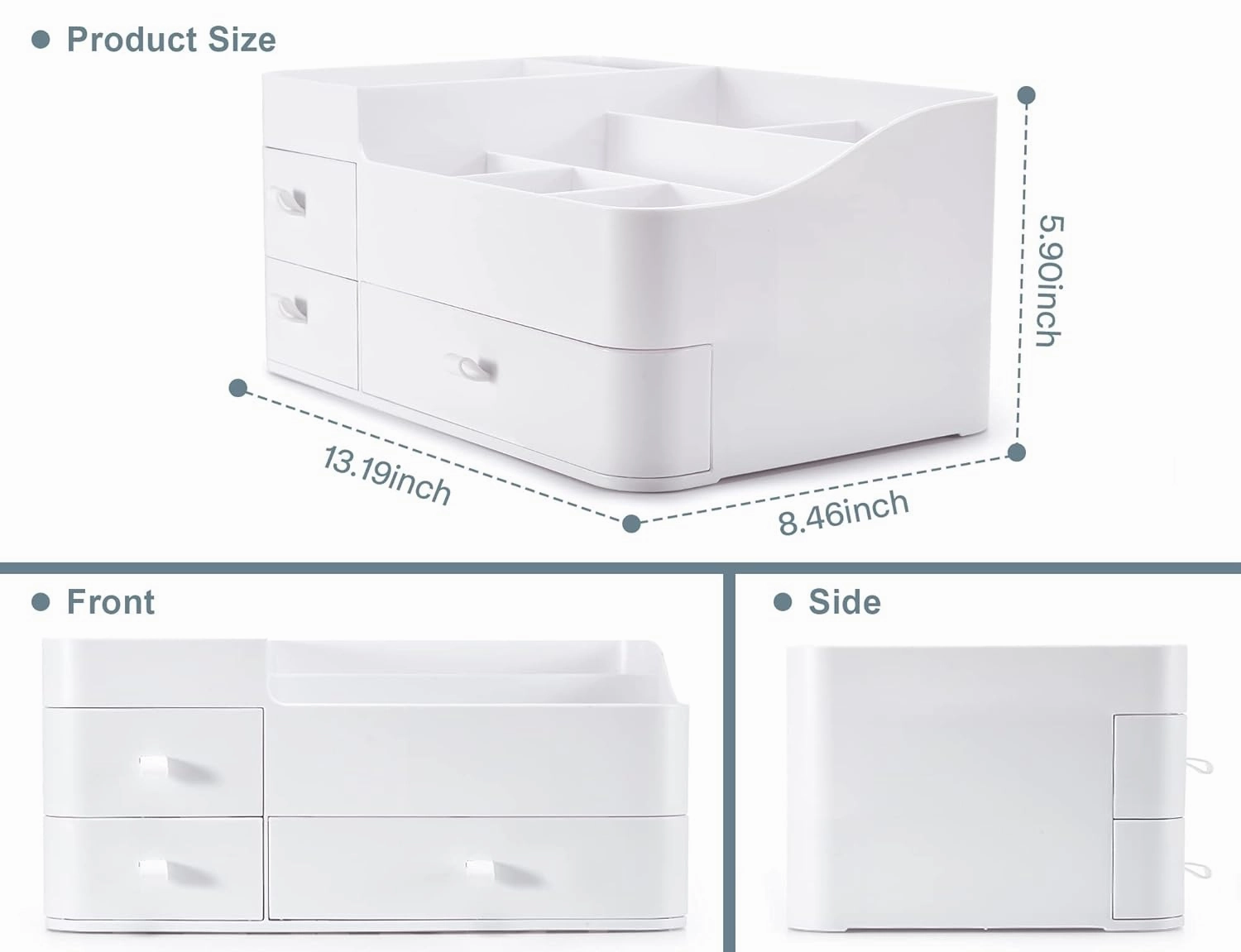 ONXE Makeup Organizer with Drawers,Large Capacity Bathroom Organizer and Storage,Vanity,Bathroom,Bedroom Countertop Storage for Skincare,Cosmetics,Perfume,Brushes,Eyeshadow,Lipstick, Nail Polish