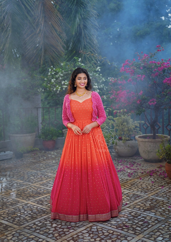 Orange-pink Ombré