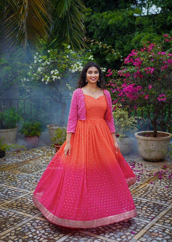 Orange-pink Ombré