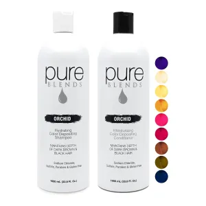 Orchid Color Depositing Shampoo & Conditioner 33.8 Oz. Brightens and Tones Color Faded Hair Prevent Color Fade & Extend Color Service on Color Treated Hair Semi Permanent Hair Dye