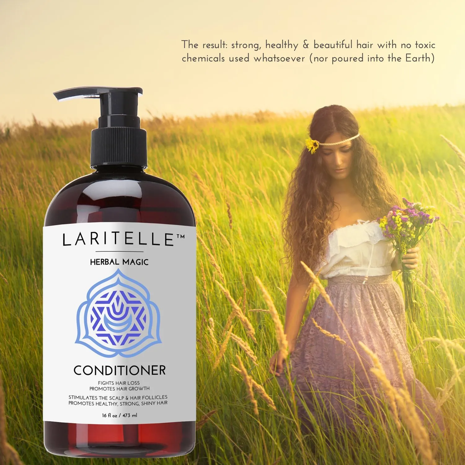 Organic Conditioner 16 oz | Hair Loss Prevention, Anti-Breakage, Split Ends Treatment | Rosemary & Saw Palmetto | NO GMO, Gluten, Alcohol, Paraben, Phthalates | Unscented. Hypoallergenic
