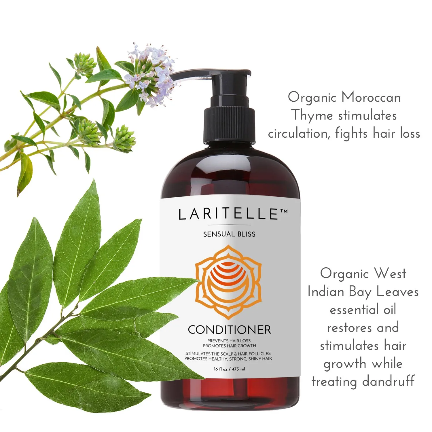 Organic Conditioner, Hair Loss Prevention, Anti-Breakage, Split Ends Treatment, Argan Oil, Rosemary and Palmarosa, NO GMO, Sulfates, Gluten, Alcohol, Parabens, Phthalates, 16 oz
