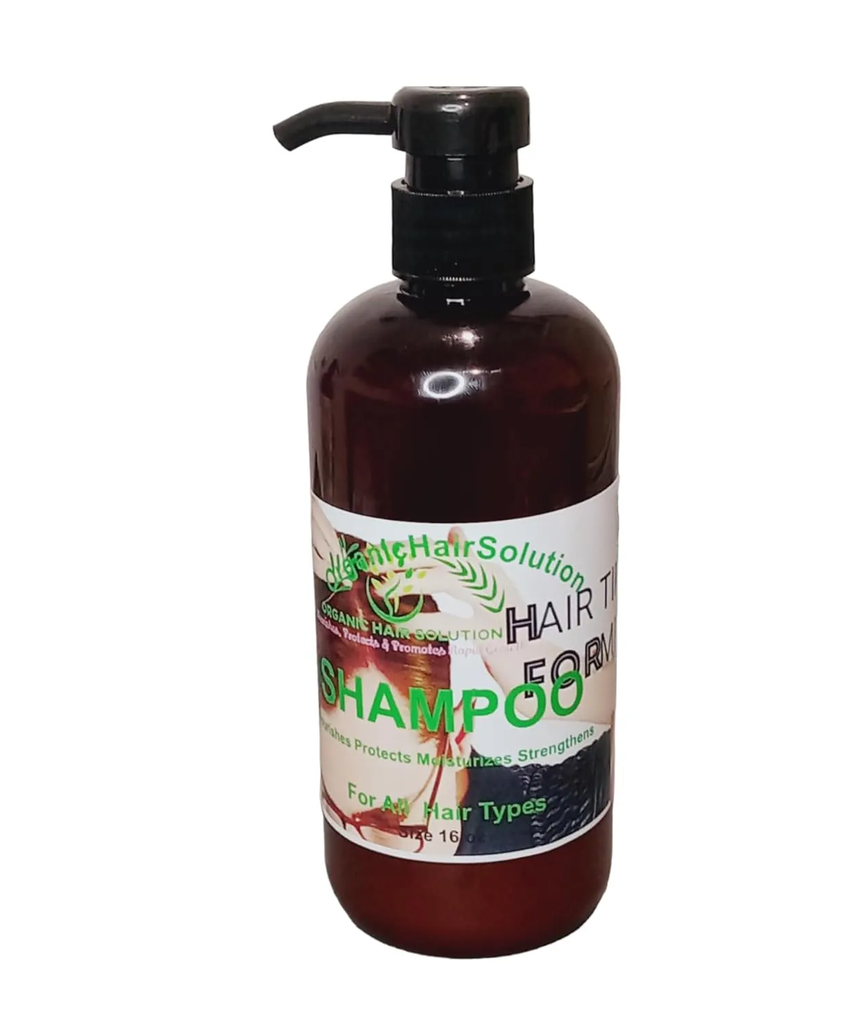 Organic Hair Solution-Shampoo-With Aloe vera-Vitamin E- Rose Hips-Hemp-Castor Oil-Tea Tree- Argan- Macadamia- Coconut & Jojoba Extract (MEN)