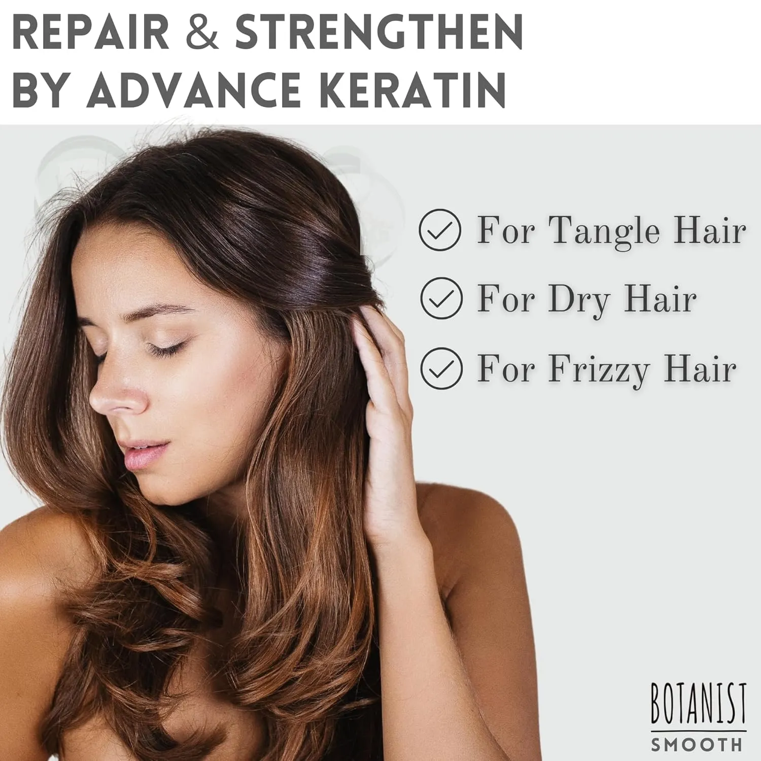 Organic Shampoo for Dry Damaged Hair, Anti-Frizz Shampoo for Women & Men with Argan Oil, Fruit Protein & Collagen from Japan, Silicone & Paraben Free, SMOOTH Green Apple & Rose 15.5 Fl Oz