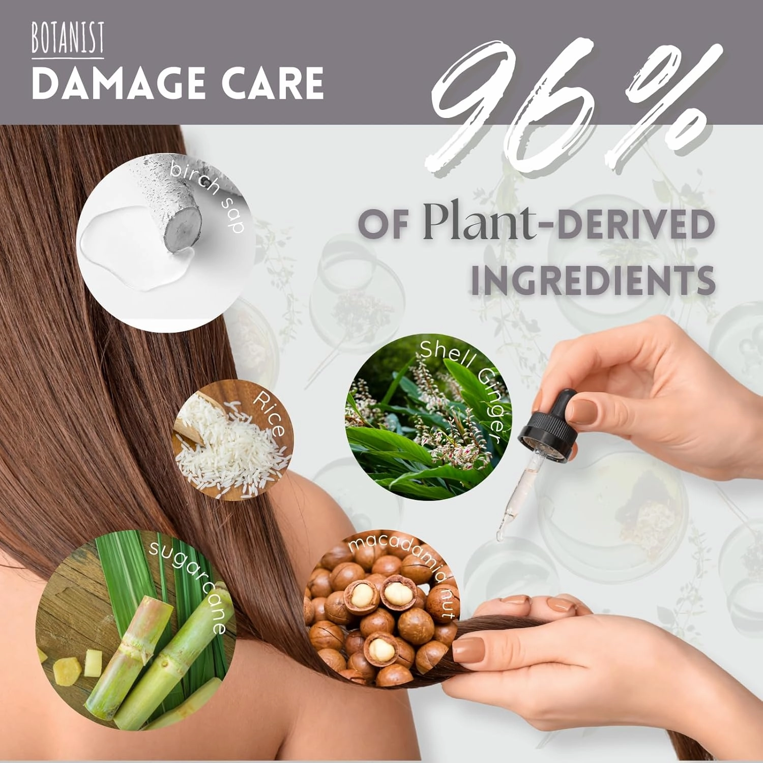 Organic Shampoo for Damaged Hair, Sulfate Free Shampoo for Women & Men with Keratin, Proteins, Collagen& Hyaluronic Acid from Japan, Silicone Free 15.5 Fl Oz Freesia & Cassis - DAMAGE CARE