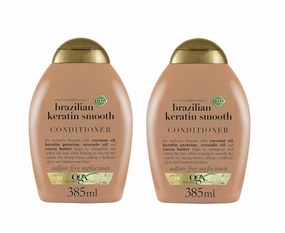 Organix Ever Straight Brazilian Keratin Therapy Conditioner (385ml) - Pack of 2 by Organix