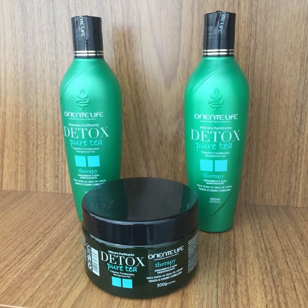 Oriente Life Detox Shampoo 300ml (10.14 fl.oz) - Shampoo Detox Oriente Life removes impurities and detoxifies the hair strands, improving moisture absorption.