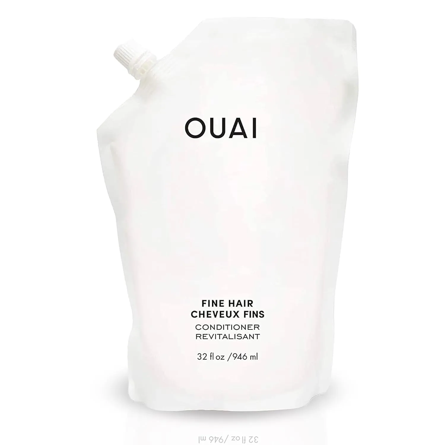OUAI Fine Hair Conditioner Refill - Volumizing Conditioner Made with Keratin, Biotin and Chia Seed Oil - Adds Softness, Bounce and Volume - Free from Parabens, Sulfates, and Phthalates (32 Oz)