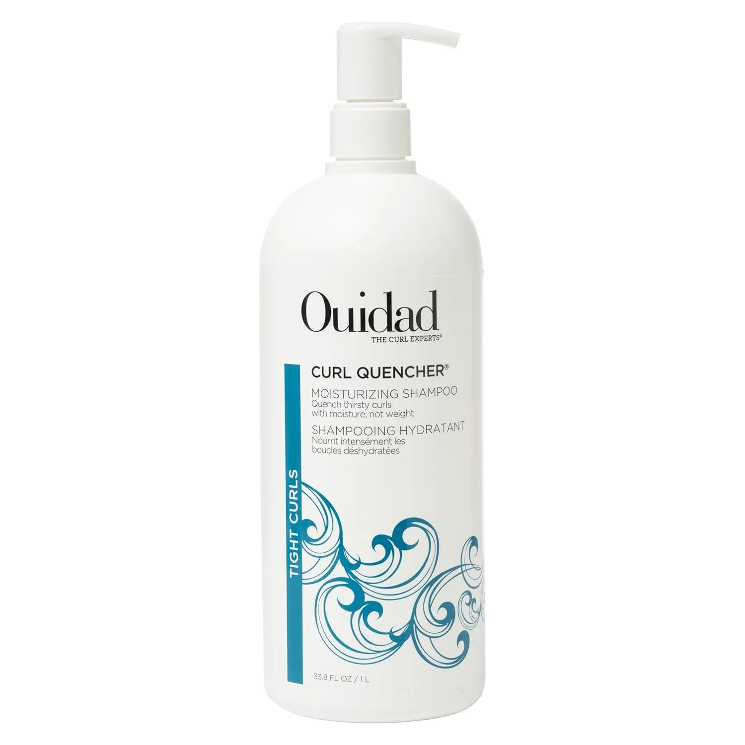 Ouidad Curl Quencher Moisturizing Shampoo - 33.8 fl oz, Curl Defining Hair Shampoo for Nourished & Hydrated Curls, Vegan, Color Safe Shampoo with Chamomile & Vitamin A & E, For Tight Curls
