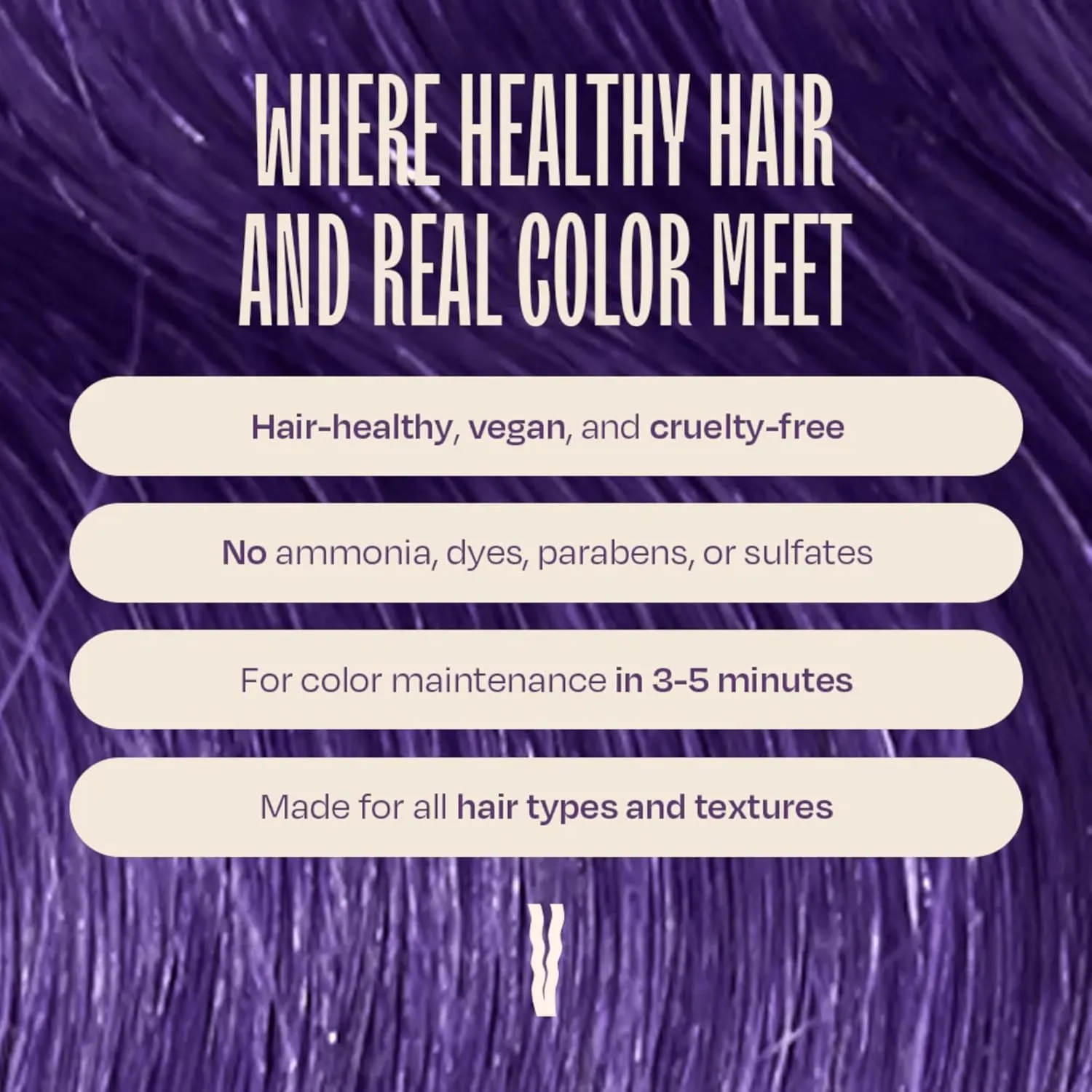 Overtone Color Depositing Semi-Permanent Hair Dye Conditioner - 8 oz For Natural & Color-Treated Hair, Moisturizing Shea Butter & Coconut Oil - Vegan & Cruelty-Free, Vibrant Purple