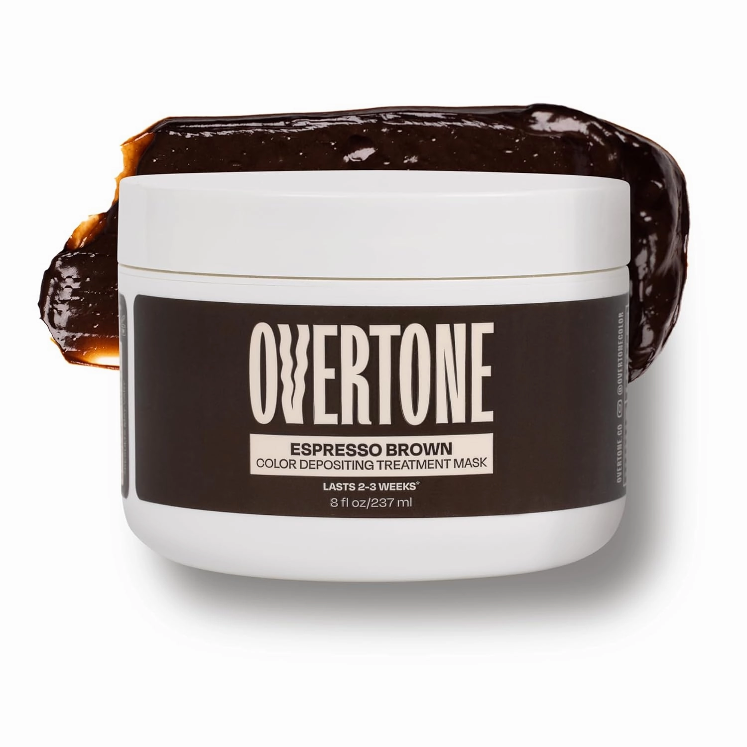 Overtone Color Depositing Semi-Permanent Hair Dye Conditioner - 8 oz For Natural & Color-Treated Hair, Moisturizing Shea Butter & Coconut Oil - Vegan & Cruelty-Free, Espresso Brown
