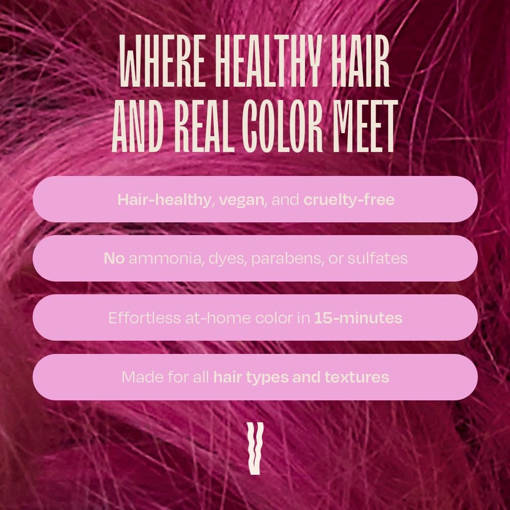 Overtone Color Depositing Semi-Permanent Hair Dye Conditioner - 8 oz For Natural & Color-Treated Hair, Moisturizing Shea Butter & Coconut Oil - Vegan, Cruelty-Free, Pastel Magenta is Magenta Morning