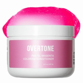 Overtone Color Depositing Semi-Permanent Hair Dye Conditioner - 8 oz For Natural & Color-Treated Hair, Moisturizing Shea Butter & Coconut Oil - Vegan, Cruelty-Free, Pastel Magenta is Magenta Morning