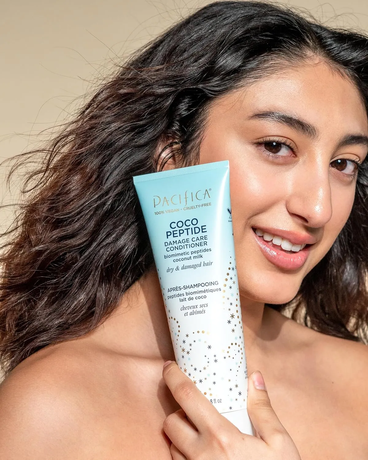 Pacifica Coco Peptide Damage Care Shampoo & Conditioner Set – Repairing Hair Care for Dry Damaged Hair Vegan Collagen & Peptides for Split Ends & Breakage Sulfate Free Clean Vegan Dermatologist Tested