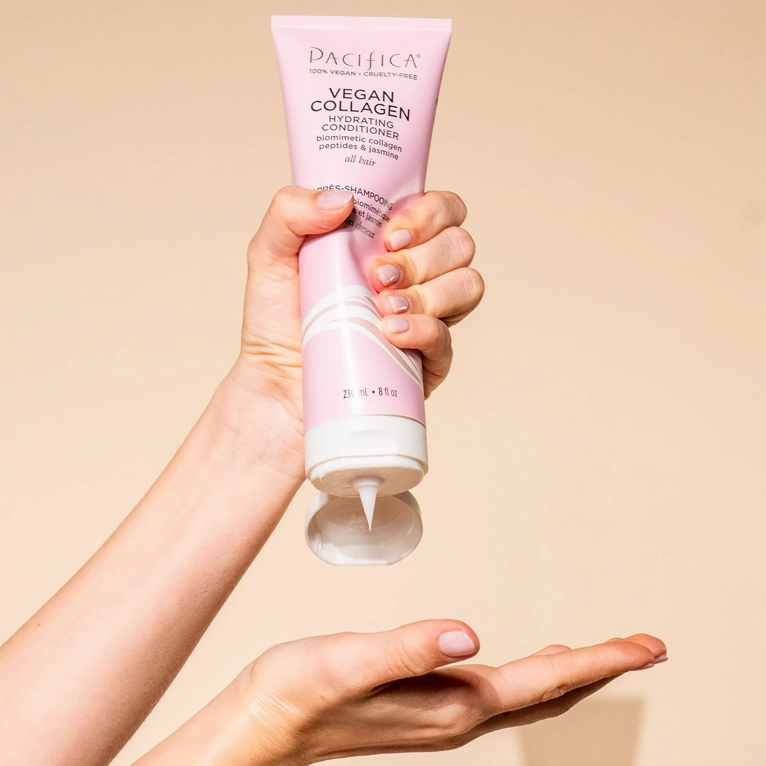 Pacifica Beauty, Vegan Collagen Hydrating Conditioner, Avocado Oil, Vitamin B5, Soften, Restore Shine, Address Split Ends, For Dry & Damaged Hair, Add Shine, Moisture, Sulfate & Silicone Free, Vegan