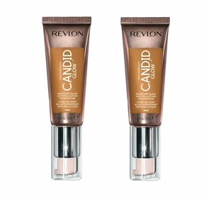 Pack of 2 Revlon Photoready Candid Glow Moisture Glow Anti-Pollution Foundation, Caramel 440