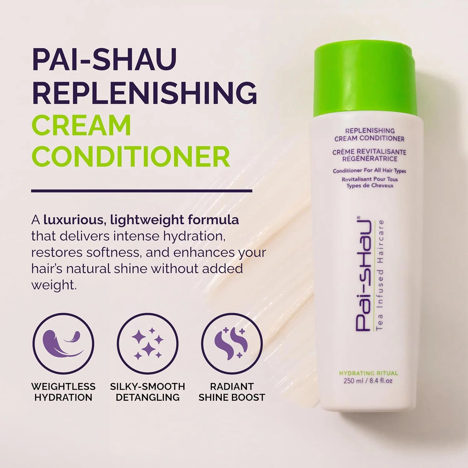 Pai-Shau Replenishing Cream Conditioner - Hydrating Conditioner For All Hair Types - 8.4 Fl Oz