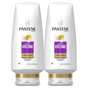 Pantene Volumizing Conditioner for Fine Hair, Sheer Volume, 24 Fl Oz (Pack of 2)