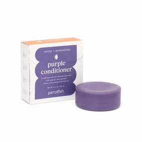 Parrotfish Toning & Neutralizing Purple Conditioner Bar | Good for Colored Hair | Vegan (Made in the USA)