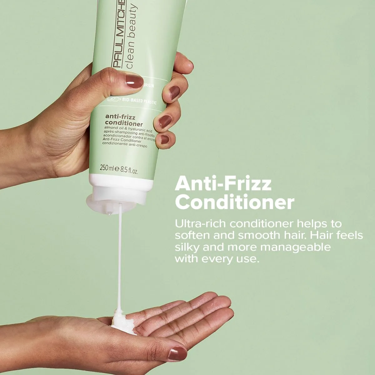 Paul Mitchell Clean Beauty Anti-Frizz Conditioner Ultra-Rich Formula Improves Elasticity For Textured Frizz-Prone Hair