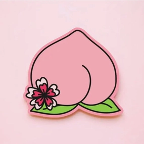 Peach Booty Vinyl Sticker