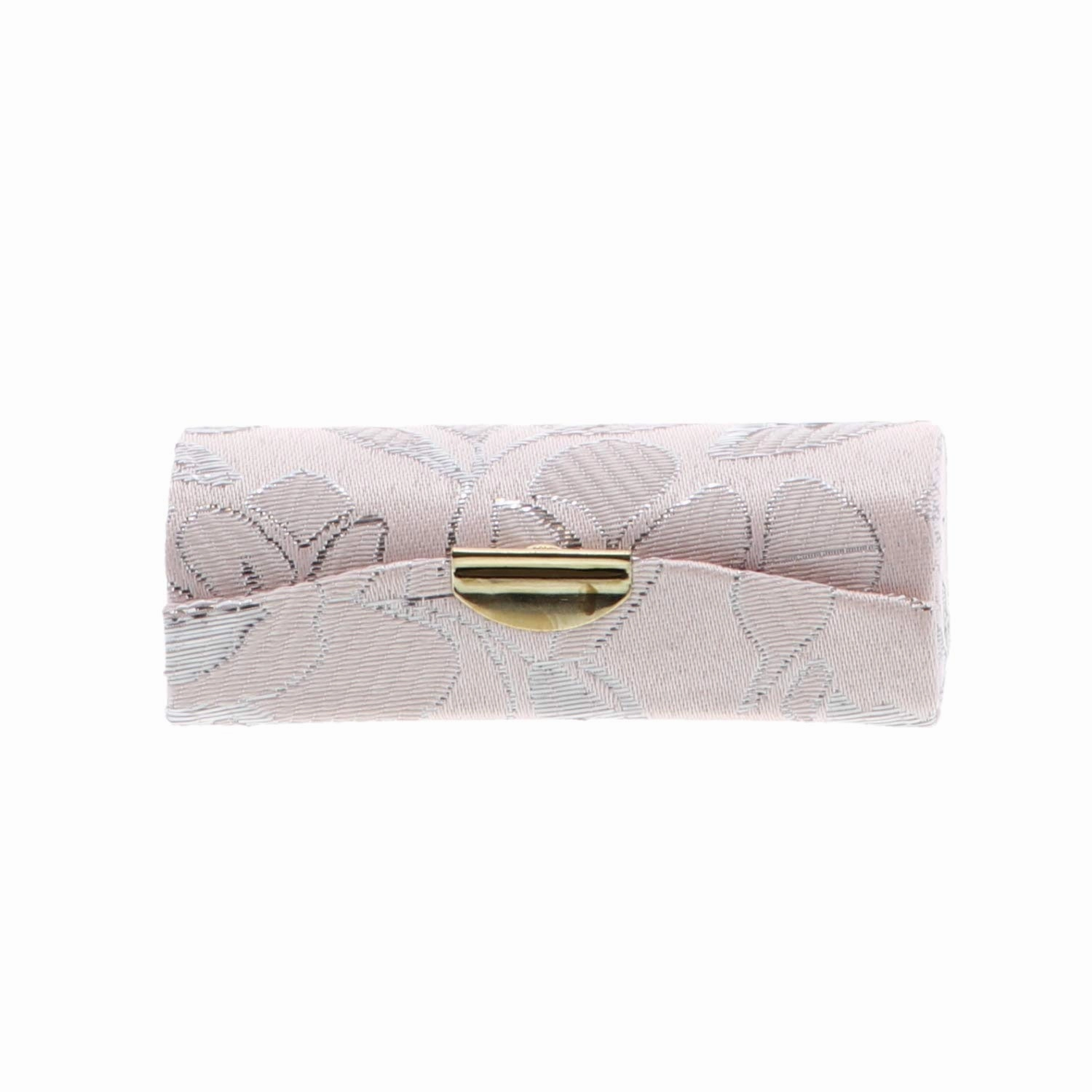 Peach Elegant Ladies Lipstick Case with Mirror Purse Holder Set of 6