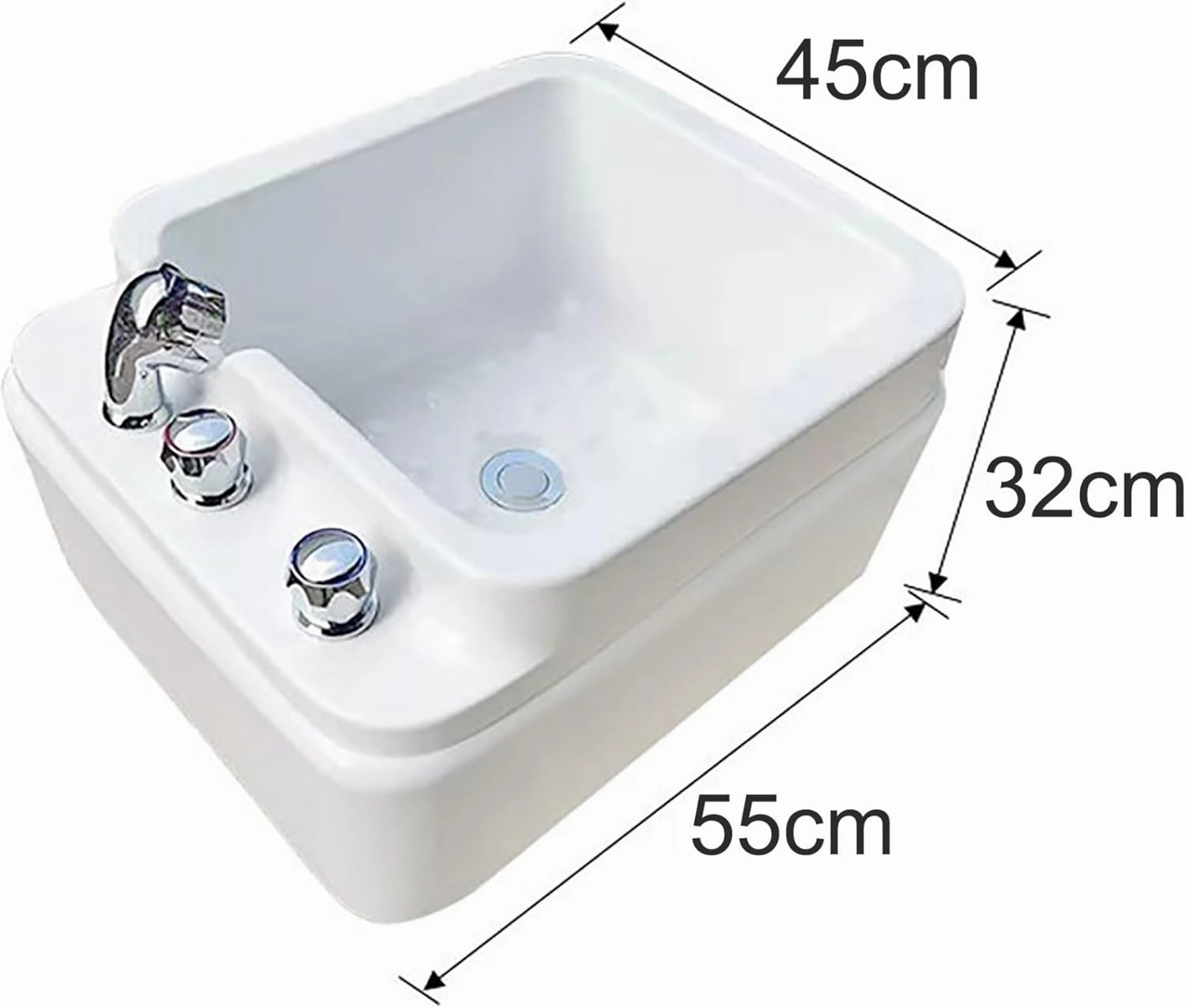 Pedicure Bowl, Foot Bath spa, Foot soak tub, Portable Pedicure Spa Bathtub, Acrylic Bath Basin for Foot Soaking, Foot Soaker Feet Soaking Tub Washing Salon Pedicure Chair Shampoo Sink
