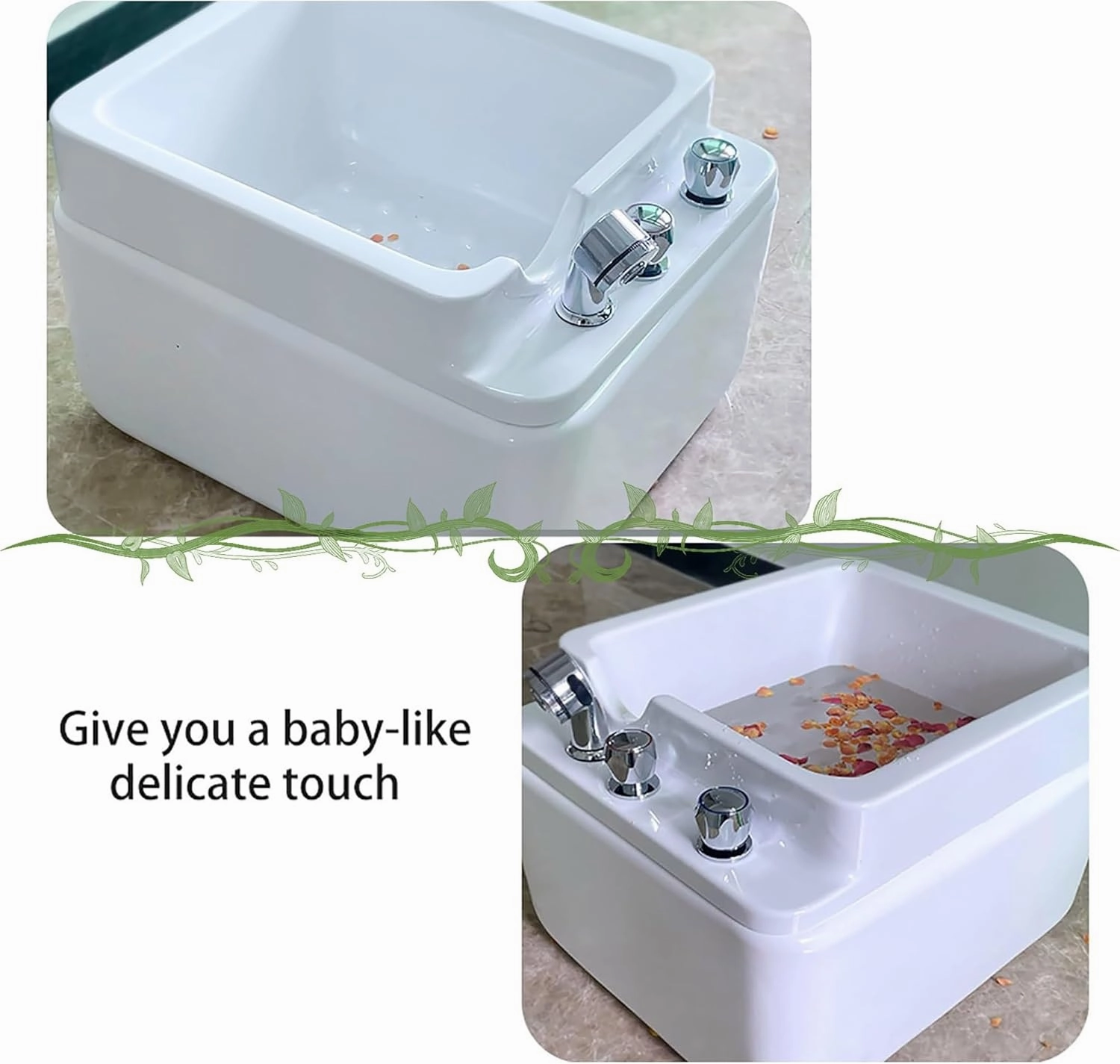 Pedicure Bowl, Foot Bath spa, Foot soak tub, Portable Pedicure Spa Bathtub, Acrylic Bath Basin for Foot Soaking, Foot Soaker Feet Soaking Tub Washing Salon Pedicure Chair Shampoo Sink