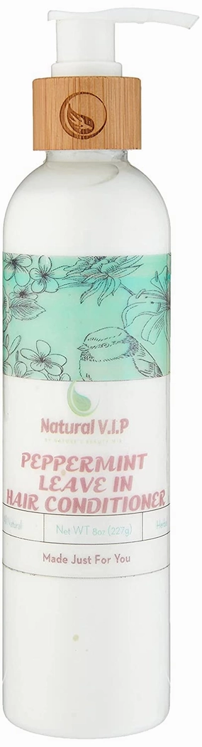 Peppermint and Tea Tree Sulfate Free and No Alcohol Leave In Conditioner For All Hair Types Stimulates Scalp with Anti Breakage Formula for Hair Growth 8 fl oz